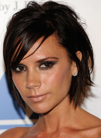 Victoria Beckham Tousled Hairstyle 