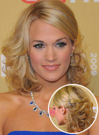 Carrie Underwood Hairstyles Sideswept Curls