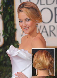 Kate Hudson Best Hairstyle for a Strapless Dress