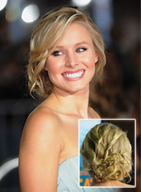 Kristen Bell Best Hairstyle for a Strapless Dress