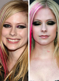 Avril Lavigne Worst Makeup Trends