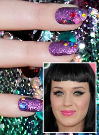Katy Perry Bright Nails