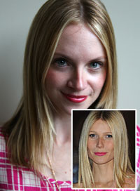 Gwyneth Paltrow drugstore hairstyle and makeup look