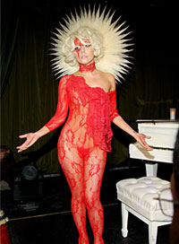 Lady Gaga Fashion Red Lace Hair Halo