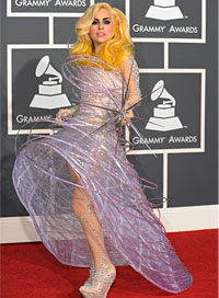 Lady Gaga Fashion Wire Corset Dress Yellow Hair