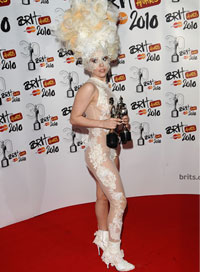 Lady Gaga Fashion Lace Outfit White Hair