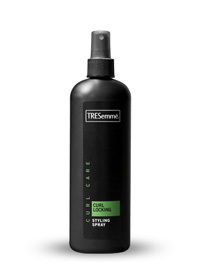 how to style curly hair tresemme curl locking spray