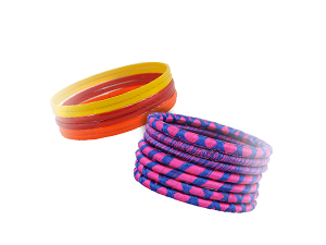 Bright thread and shiny bangles for summer