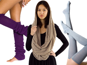 active wear accessories knee socks scarf