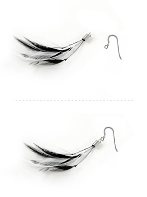 diy accessories feather earrings