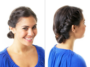 hairstyle french braid updo
