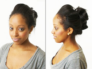 black hairstyles updo