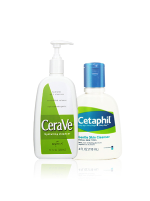 winter acne cetafil cleanser cerave cleanser