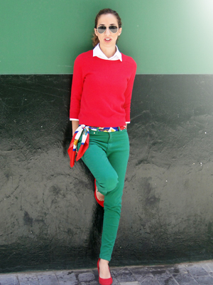 Patricias Wardrobe fashion blogger holiday look color denim