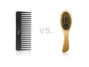 hair tips comb brush wet hair