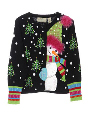 ugly holiday sweater snowman
