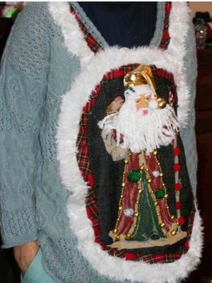 ugly christmas sweaters saint nick