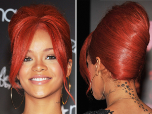 rihanna beehive hairstyle