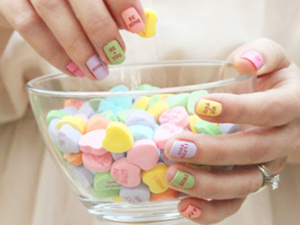 sweetheart candy nails
