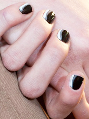 half-moon manicure nail art