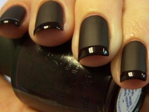 matte black nail polish designs