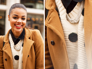 fashion week street style camel coat