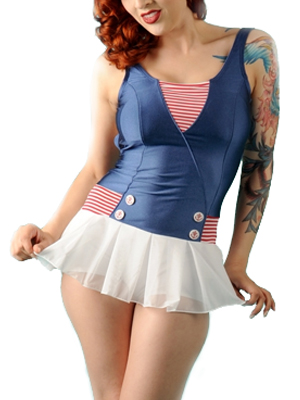 sailor themed swimsuit