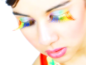 rainbow eyelashes 