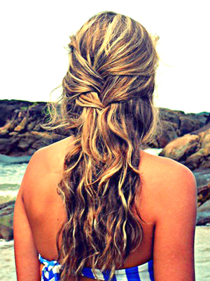 wavy beach hair 
