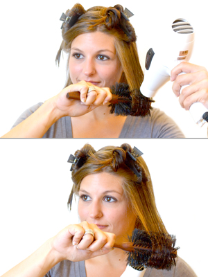 how to angle your blow dryer during a blow out