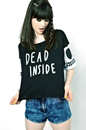 dead inside ironic t-shirt